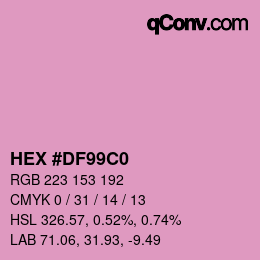 Color code: HEX #DF99C0 | qconv.com