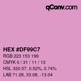 Color code: HEX #DF99C7 | qconv.com