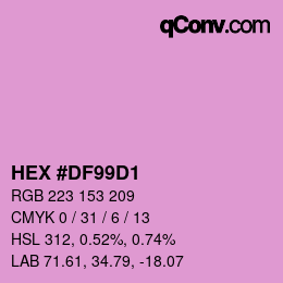 Color code: HEX #DF99D1 | qconv.com
