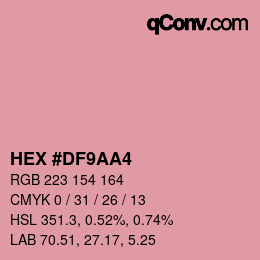 Color code: HEX #DF9AA4 | qconv.com