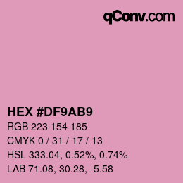 Color code: HEX #DF9AB9 | qconv.com