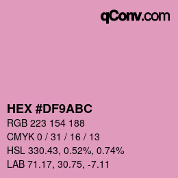 カラーコード: HEX #DF9ABC | qconv.com