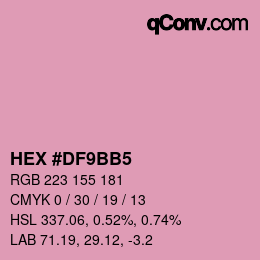Farbcode: HEX #DF9BB5 | qconv.com