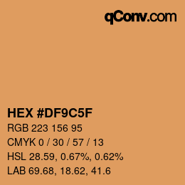 Color code: HEX #DF9C5F | qconv.com
