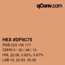 Color code: HEX #DF9C75 | qconv.com
