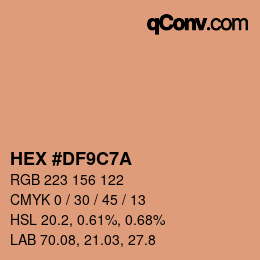 カラーコード: HEX #DF9C7A | qconv.com