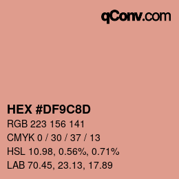 カラーコード: HEX #DF9C8D | qconv.com