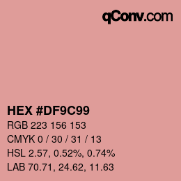 Color code: HEX #DF9C99 | qconv.com