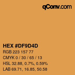 カラーコード: HEX #DF9D4D | qconv.com
