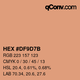 カラーコード: HEX #DF9D7B | qconv.com