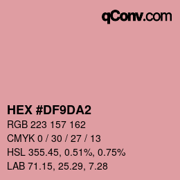 颜色代码: HEX #DF9DA2 | qconv.com