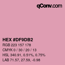 カラーコード: HEX #DF9DB2 | qconv.com