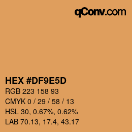 カラーコード: HEX #DF9E5D | qconv.com