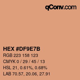 カラーコード: HEX #DF9E7B | qconv.com