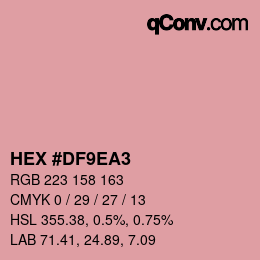 Color code: HEX #DF9EA3 | qconv.com