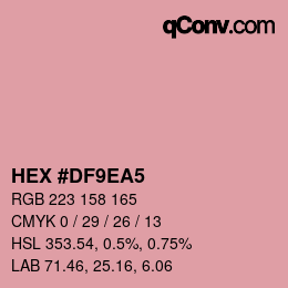 Color code: HEX #DF9EA5 | qconv.com
