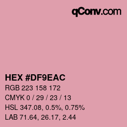 Color code: HEX #DF9EAC | qconv.com