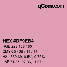Color code: HEX #DF9EB4 | qconv.com
