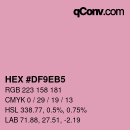 Color code: HEX #DF9EB5 | qconv.com