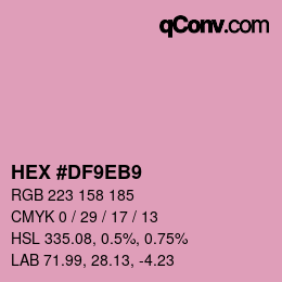 Color code: HEX #DF9EB9 | qconv.com