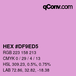 カラーコード: HEX #DF9ED5 | qconv.com