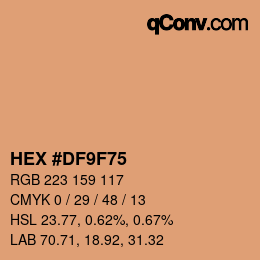 Color code: HEX #DF9F75 | qconv.com
