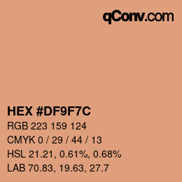 カラーコード: HEX #DF9F7C | qconv.com