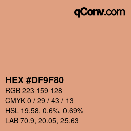 Color code: HEX #DF9F80 | qconv.com