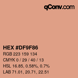 Color code: HEX #DF9F86 | qconv.com