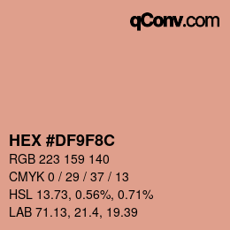 Código de color: HEX #DF9F8C | qconv.com