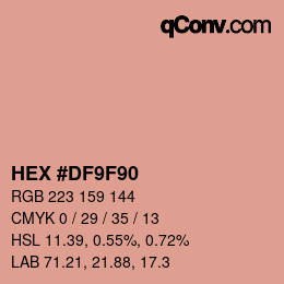 Color code: HEX #DF9F90 | qconv.com
