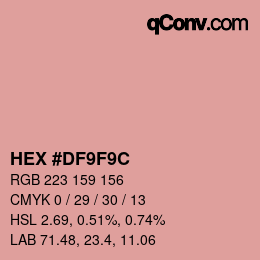 Farbcode: HEX #DF9F9C | qconv.com