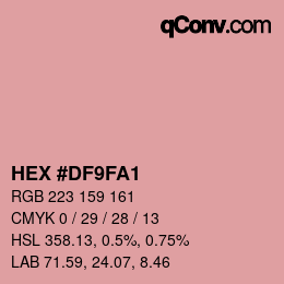 Color code: HEX #DF9FA1 | qconv.com