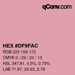 カラーコード: HEX #DF9FAC | qconv.com