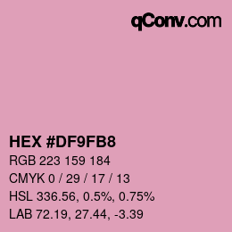 Color code: HEX #DF9FB8 | qconv.com