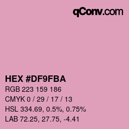 Color code: HEX #DF9FBA | qconv.com