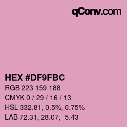 Color code: HEX #DF9FBC | qconv.com