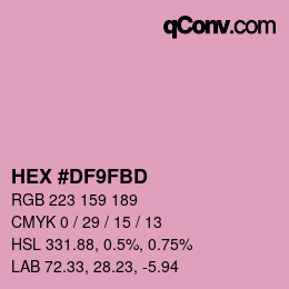 Color code: HEX #DF9FBD | qconv.com