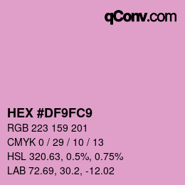 Color code: HEX #DF9FC9 | qconv.com