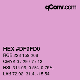 Color code: HEX #DF9FD0 | qconv.com