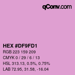 Color code: HEX #DF9FD1 | qconv.com