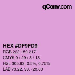 Color code: HEX #DF9FD9 | qconv.com