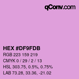 Color code: HEX #DF9FDB | qconv.com