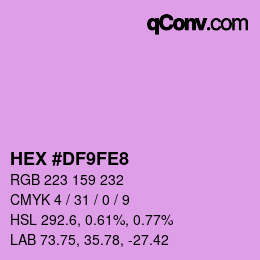 Color code: HEX #DF9FE8 | qconv.com