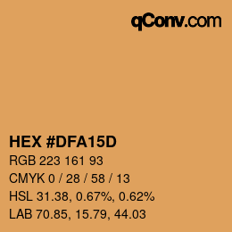 Farbcode: HEX #DFA15D | qconv.com