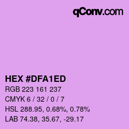 颜色代码: HEX #DFA1ED | qconv.com