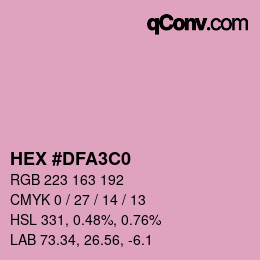 Color code: HEX #DFA3C0 | qconv.com