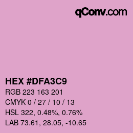 カラーコード: HEX #DFA3C9 | qconv.com
