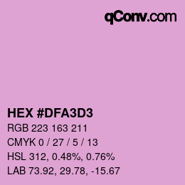 Color code: HEX #DFA3D3 | qconv.com