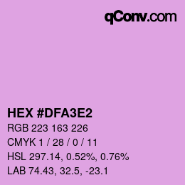 Color code: HEX #DFA3E2 | qconv.com